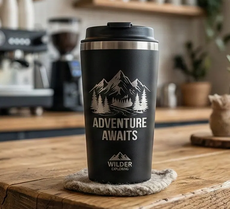 Термокружка (travel mug) с гравировкой/печатью на заказ