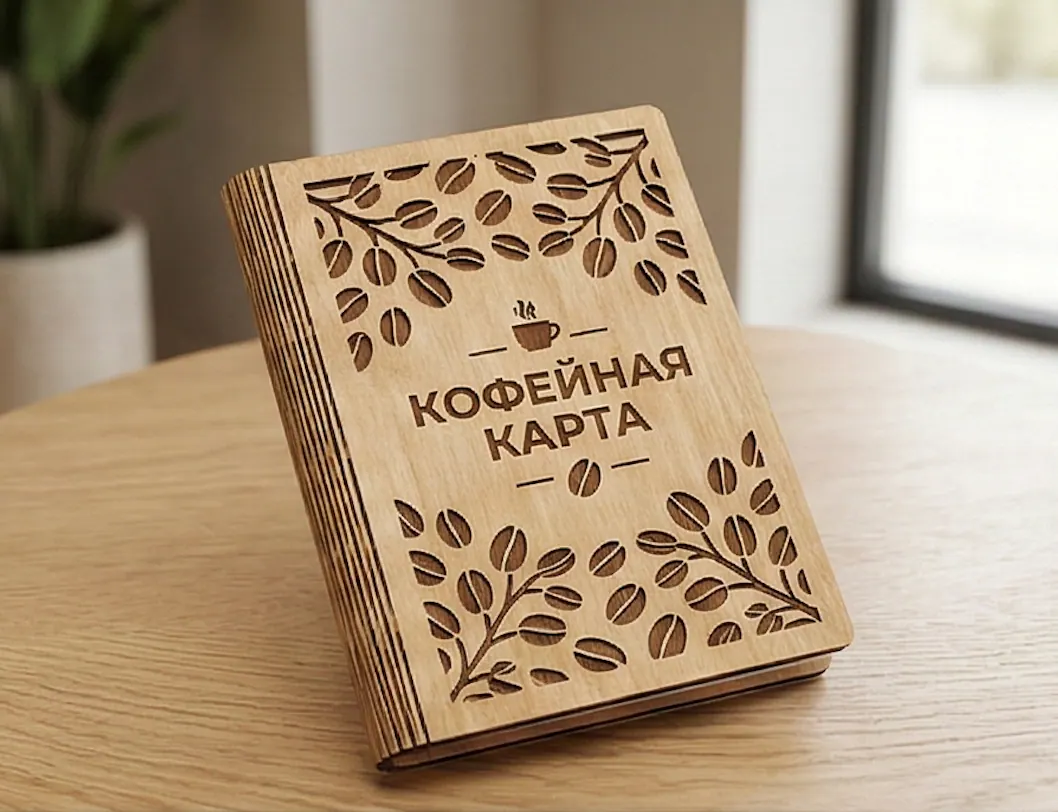 Обложка для меню «Кофейная карта»