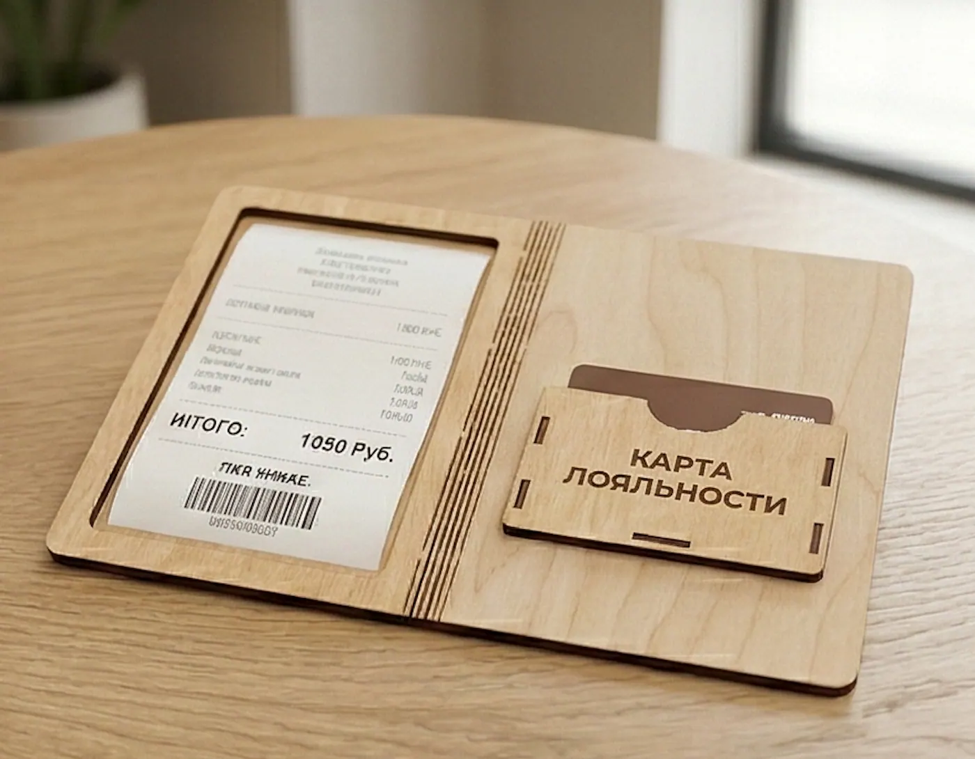 Счетница с карманом под карту лояльности