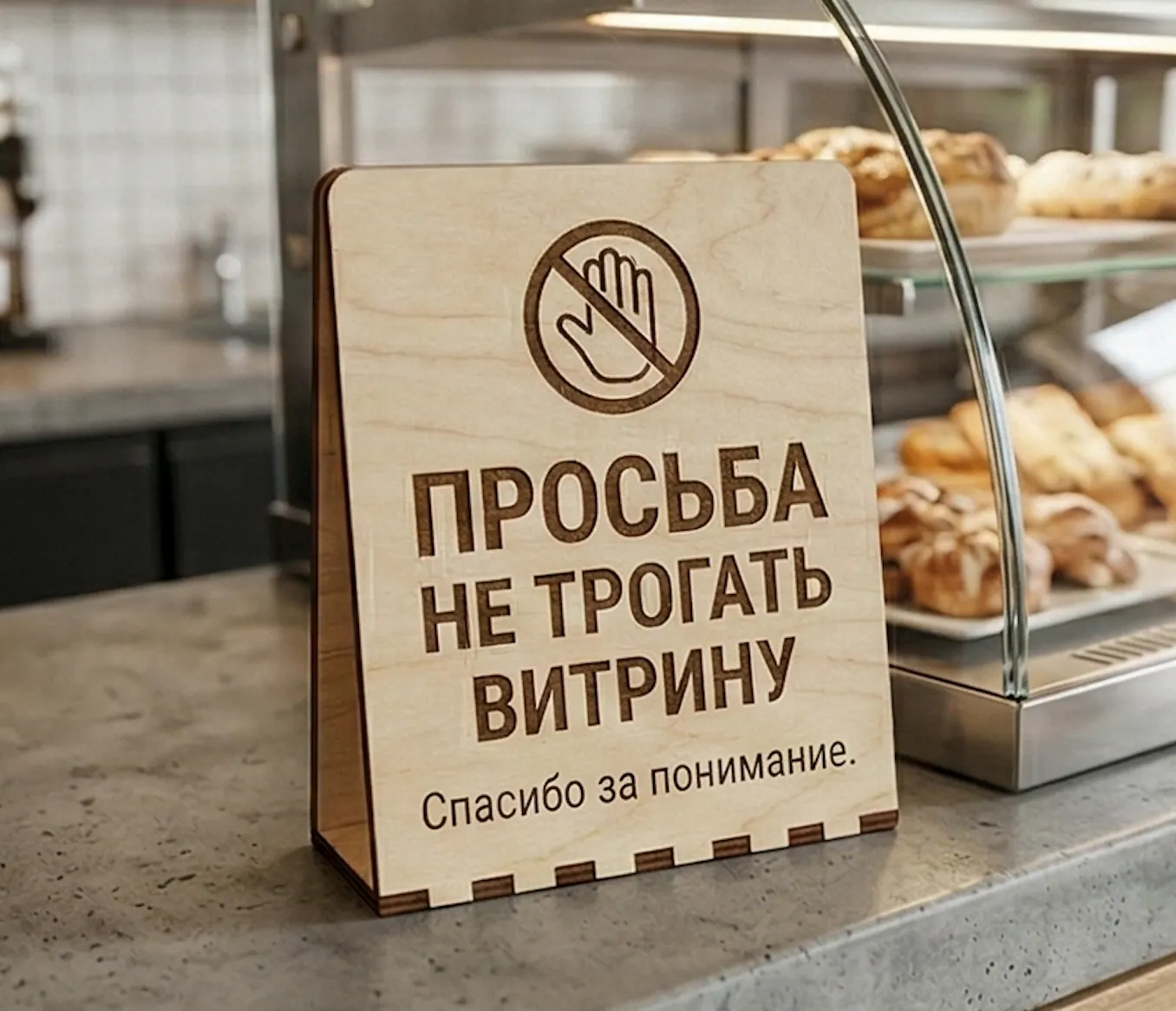 Табличка «Просьба не трогать витрину»