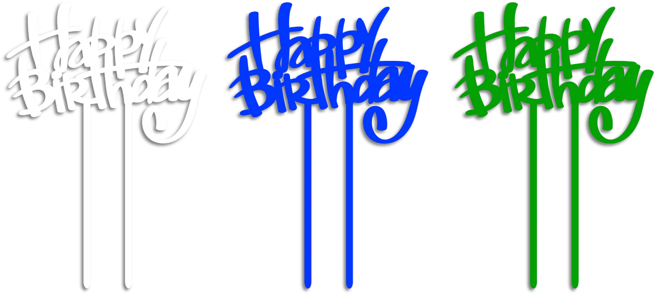 Топпер happy birthday в разных цветах 1