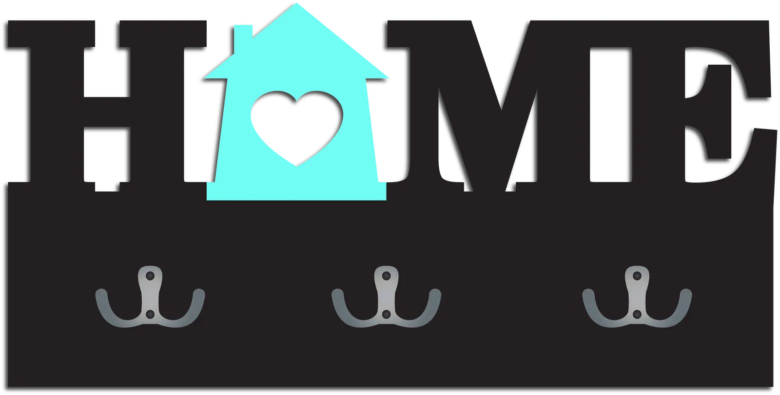 Ключница "HOME" из натурального дерева