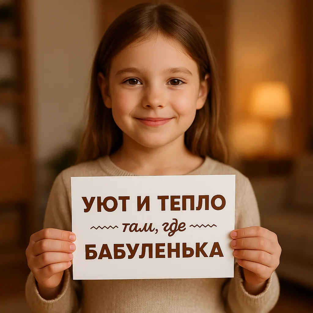 Деревянная открытка уют и тепло